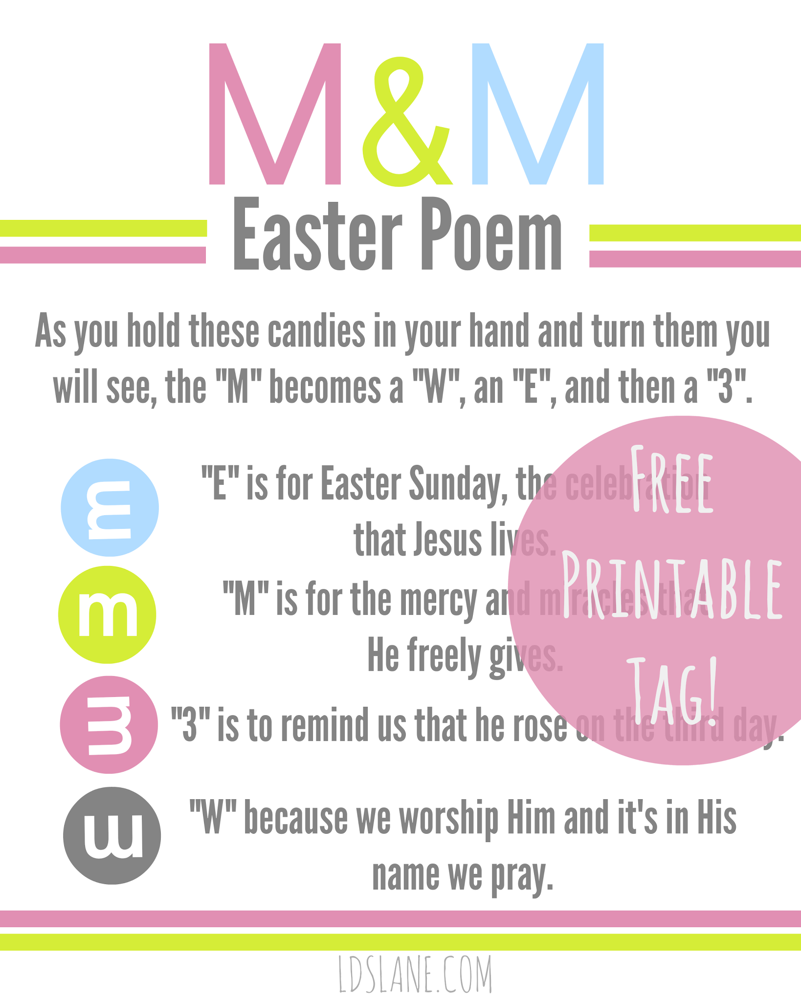 Free Printable M M Easter Poem FREE Printable HQ