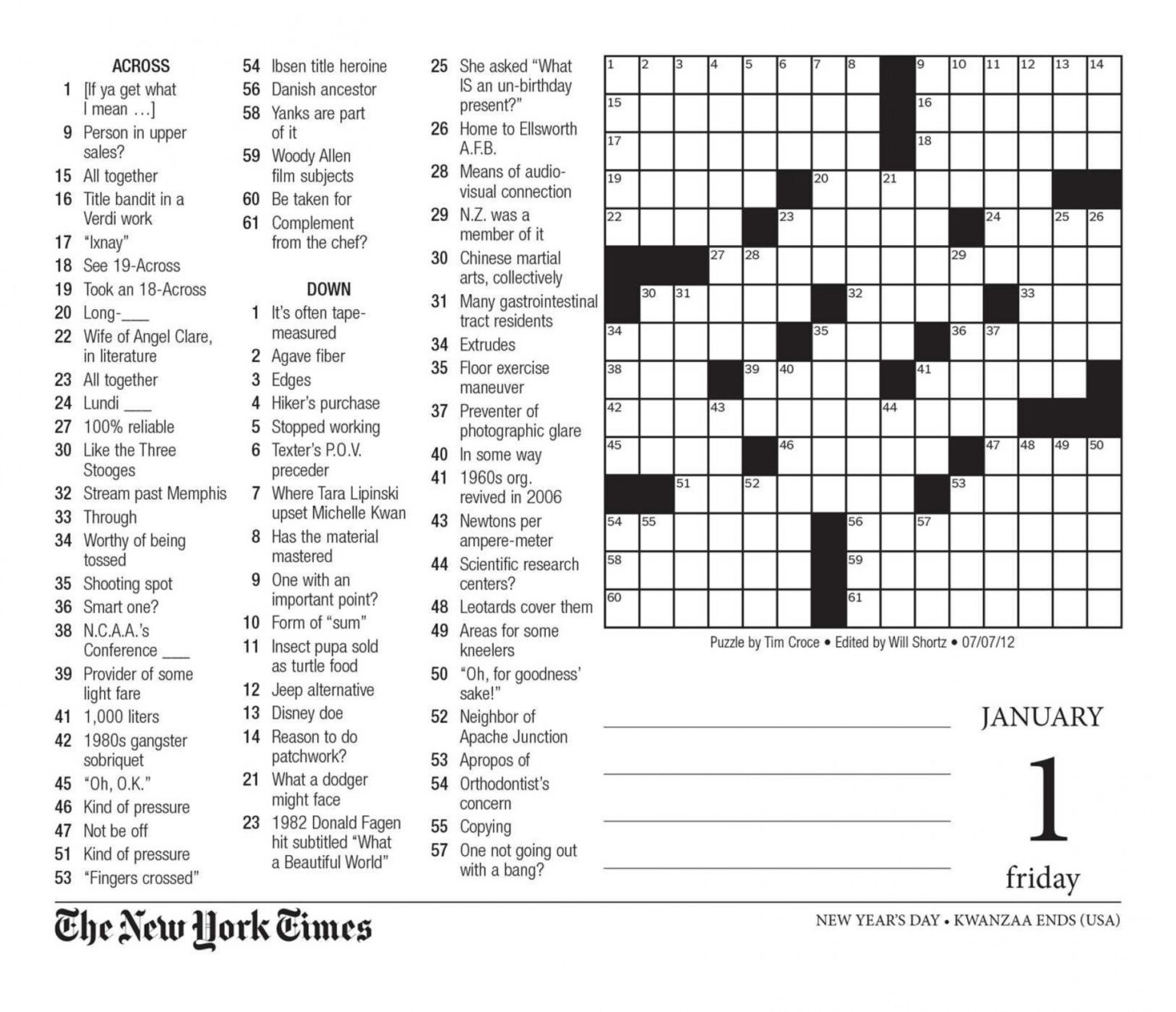 Printable Crossword Puzzle For Seniors Printable Crossword Puzzles 
