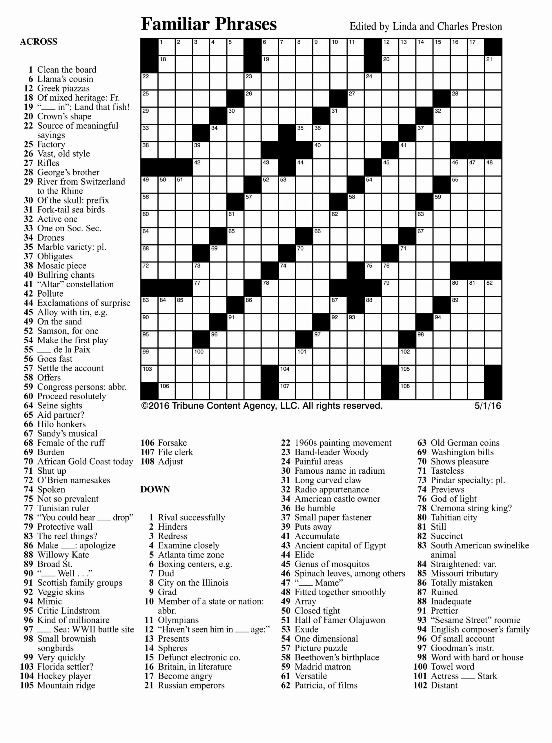 Printable Crosswords Julufix