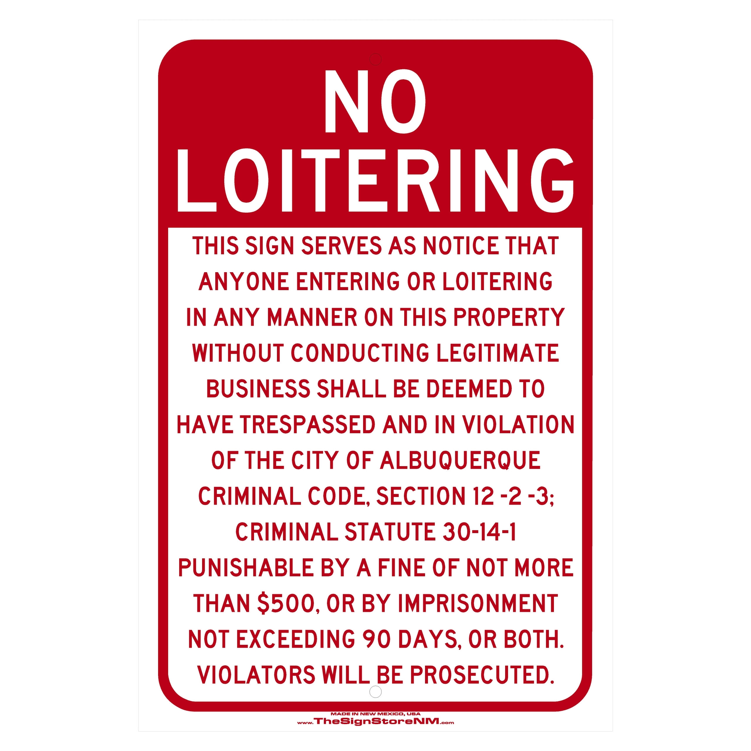 Printable No Loitering Sign FREE Printable HQ