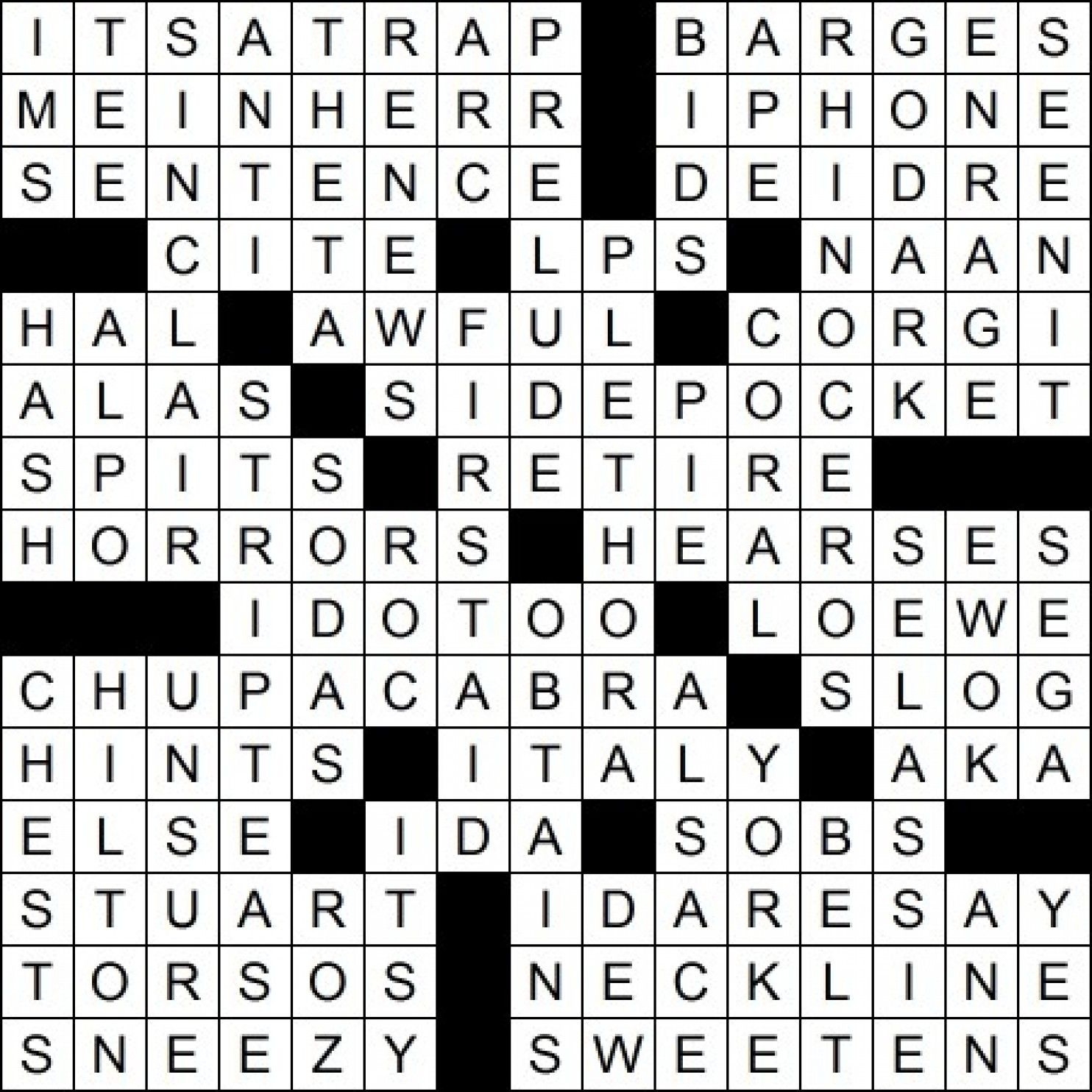 Printable Reverse Crossword Sally Crossword Puzzles